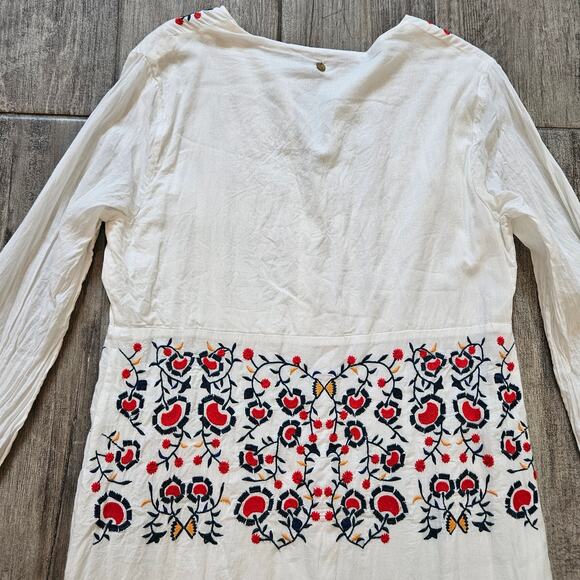 Antik Batik Daylee Long Dress Size M Floral Embroidered Boho Maxi V-Neck Boho - Picture 9 of 14